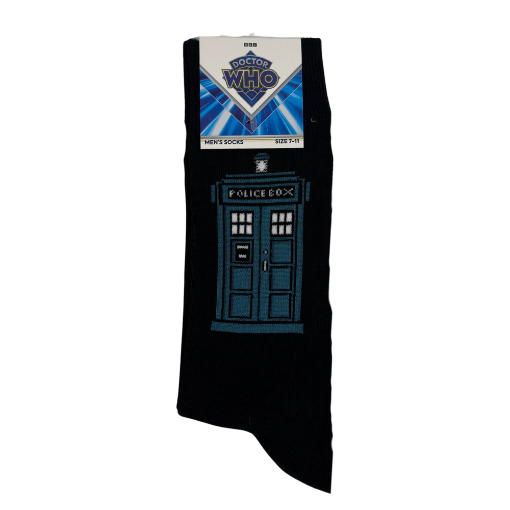 Dr Who Blue Tardis Socks