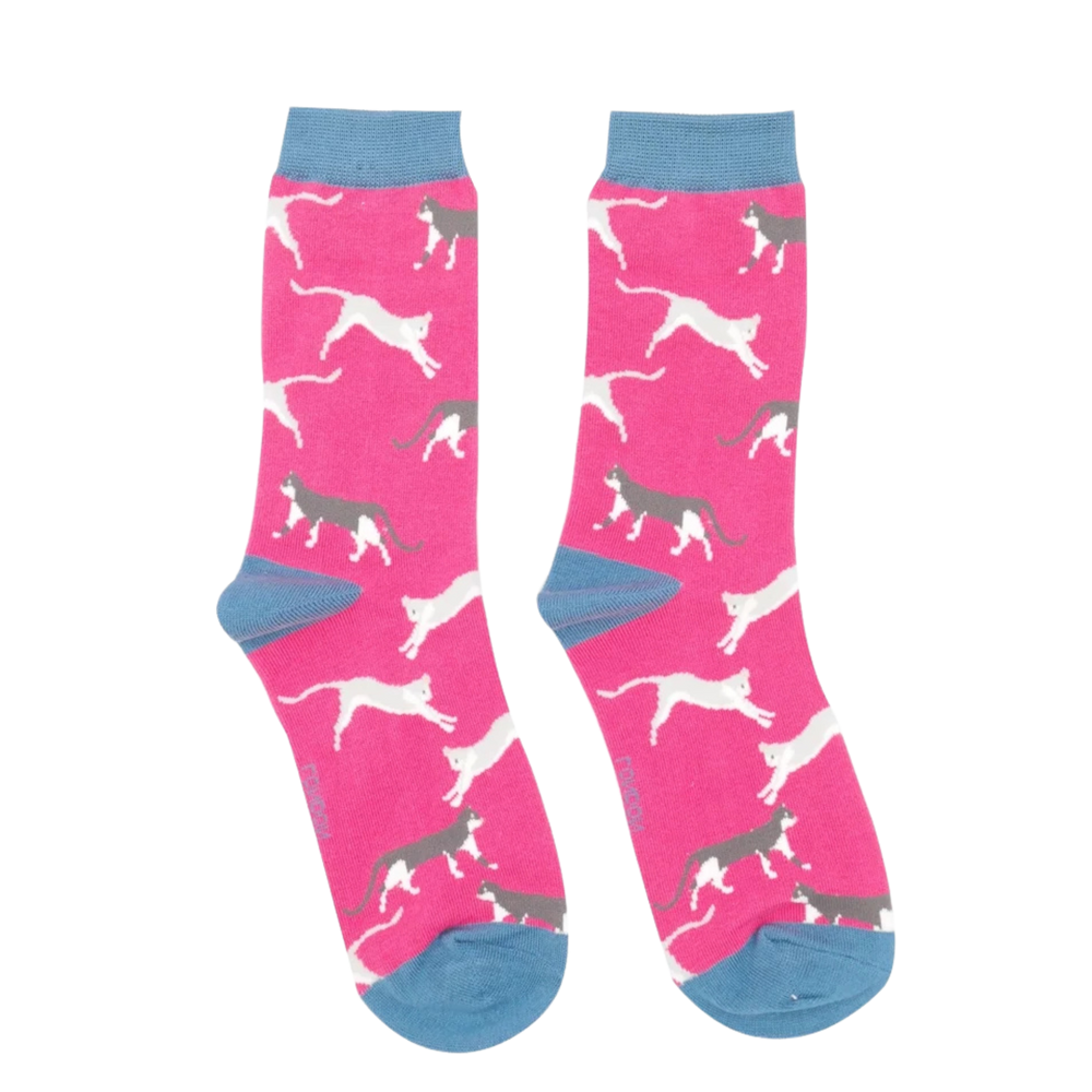 Wandering Cats Bamboo Socks - Miss Sparrow