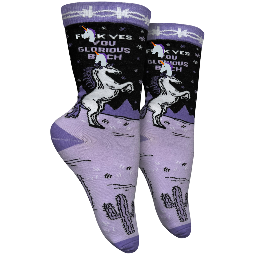 F**k Yes You Glorious B**ch Socks - Small