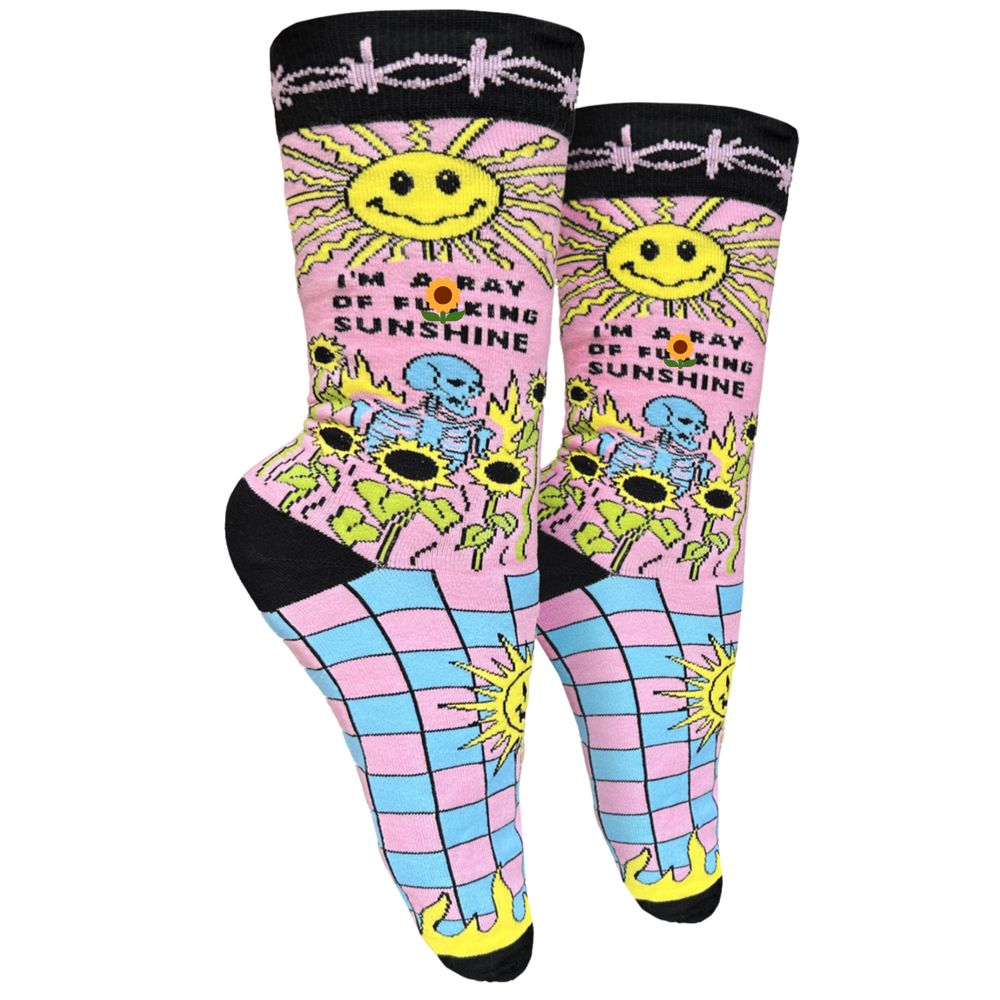 I'm A Ray Of F**king Sunshine Socks - Small