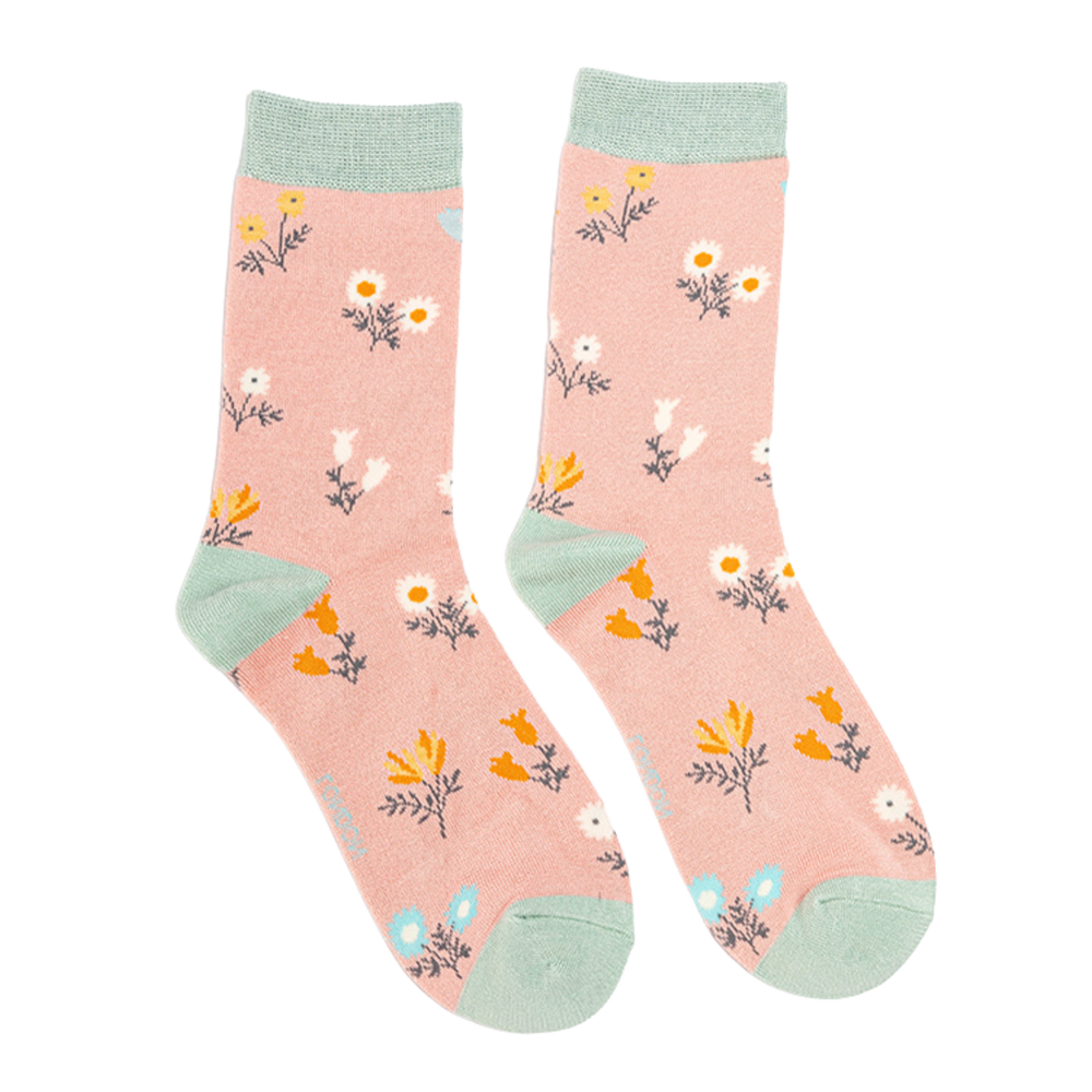 Dainty Floral Bamboo Socks - Miss Sparrow