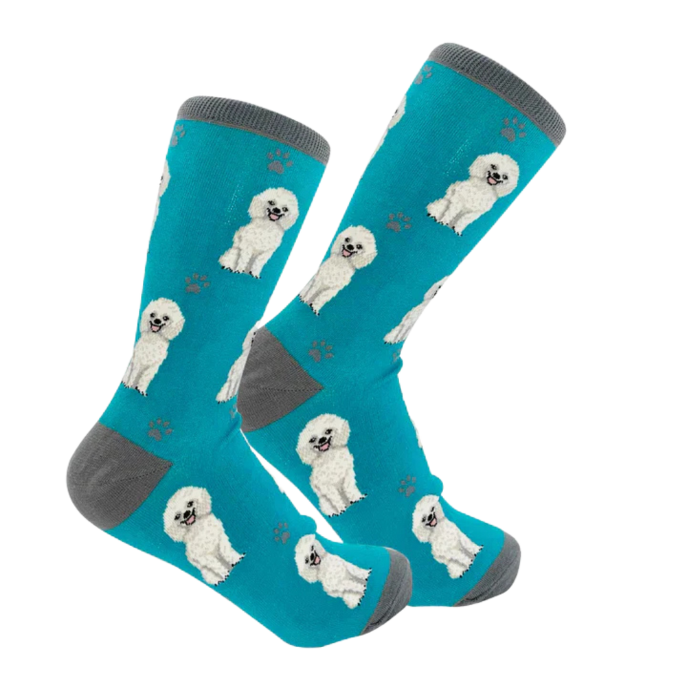 White Poodle Dog Full Body Socks