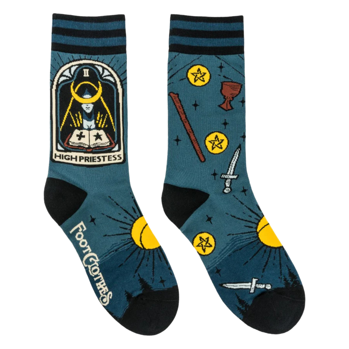 The High Priestess Tarot Nouveau Crew Socks