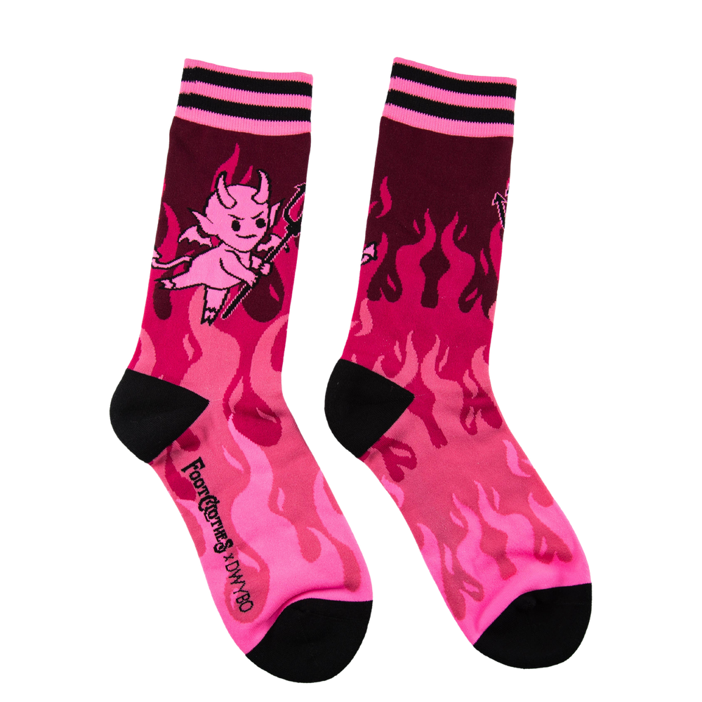 Hot as Heck (UV Reactive) FootClothes x DWYBO Socks