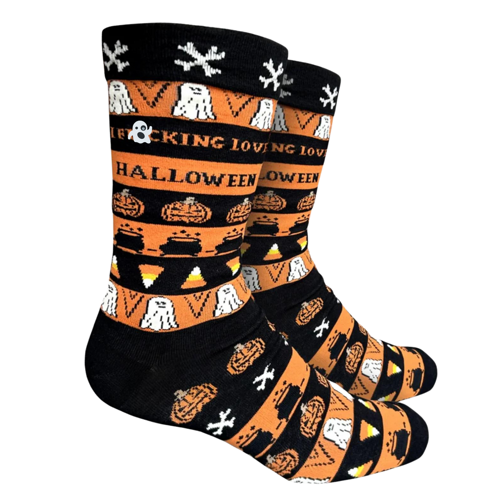 I F**king Love Halloween Socks - Large