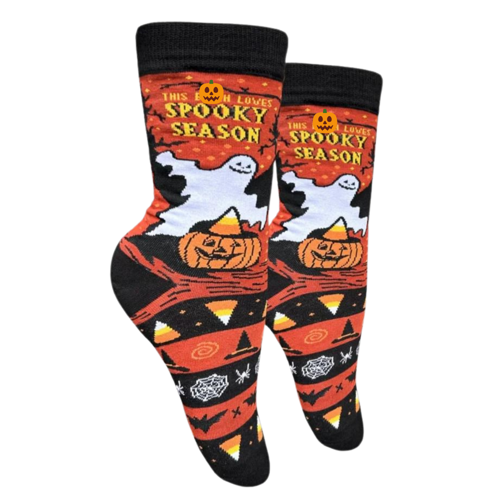 This B**ch Loves Spooky Season Socks - Small