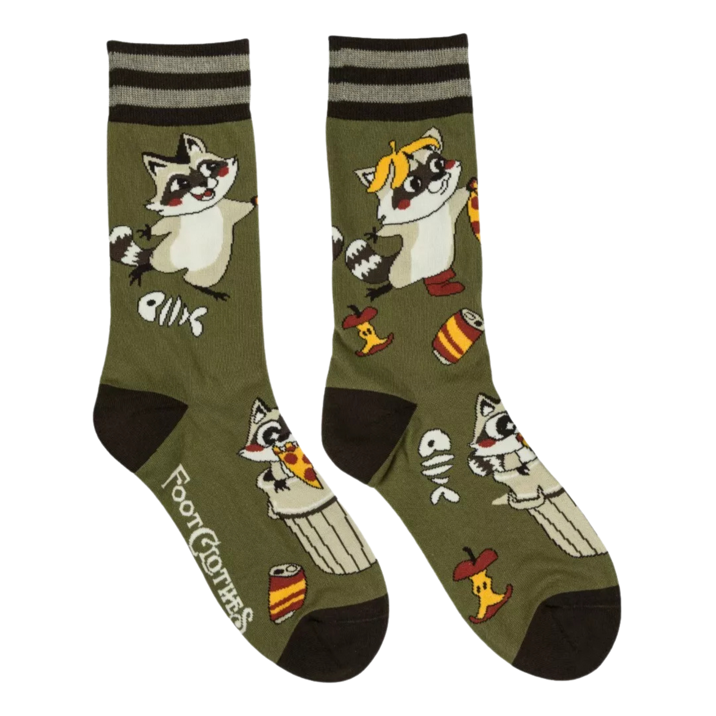 Trash Panda Pizza Party Crew Socks