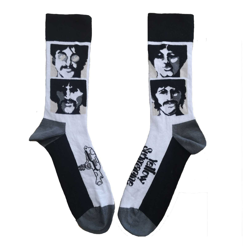 The Beatles Yellow Submarine Sea of Science Faces Mono Socks