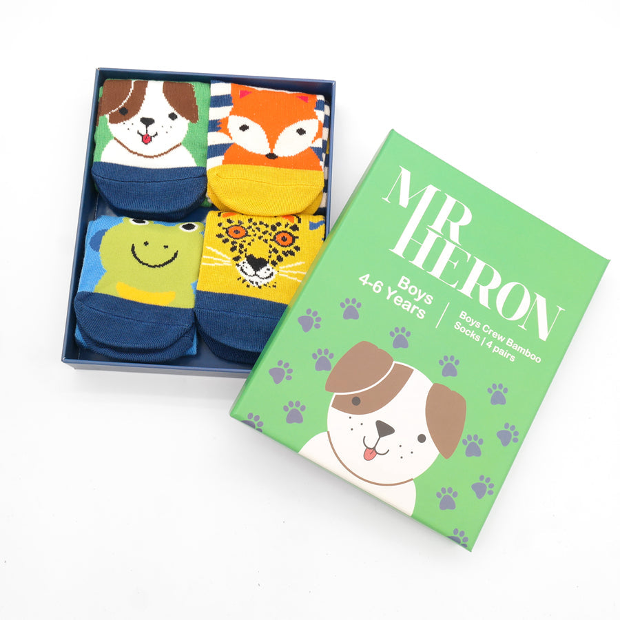 Animal Kids Bamboo Gift Box Socks - Miss Sparrow