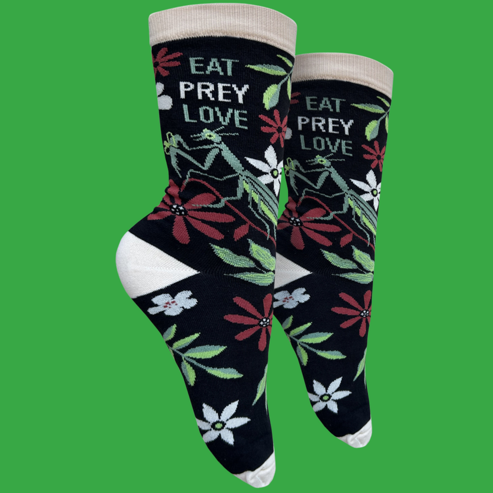 Eat Prey Love Slogan Socks