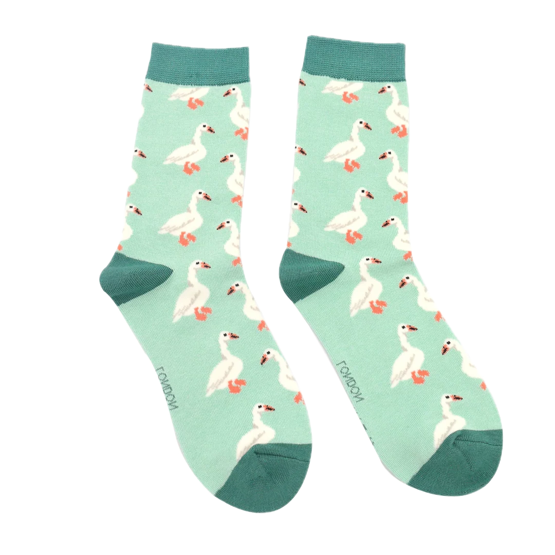 White Ducks Bamboo Socks - Miss Sparrow